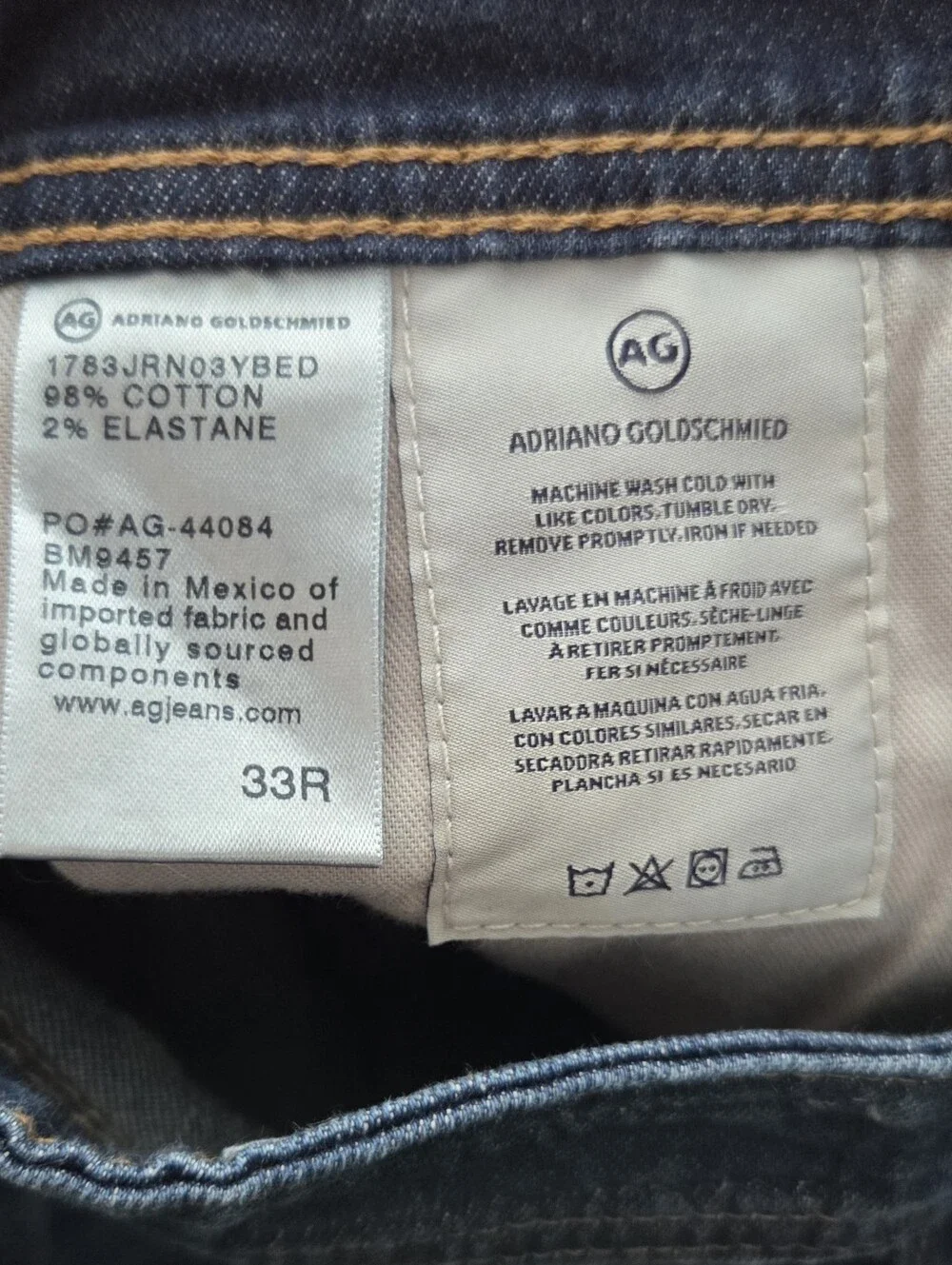 AG Adriano Goldschmied The Tellis Jeans Men's 33 Modern Slim Fit